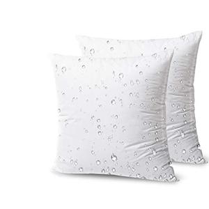 lot 11584 image: Phantoscope Premium Outdoor Pillow Inserts - Pack of 2 Square Form Water Resistant Decorative Throw Pillows Couch Sham Cushion Stuffer 20 x 20 inches