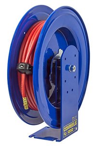 lot 11594 image: Coxreels EZ-E-LP-450 Safety Series Spring Rewind Hose Reel for airwater 12 I.D., 50 hose capacity, 300 PSI