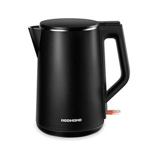 lot 11598 image: REDMOND Electric Kettle 1.5L Double Wall 100% Stainless Steel Cool Touch Tea Kettle with 1500W Fast Boiling, Cordless Hot Water Kettle BPA-Free with Auto Shut-Off & Boil Dry Protection, EK009 (Black)