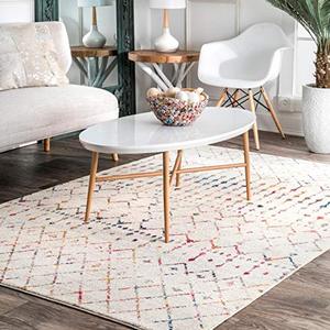 lot 11602 image: nuLOOM Moroccan Blythe Area Rug, 4 x 6, Light Multi