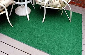 lot 11607 image: Garland Rug, Green 4 x 6 Artificial Grass IndoorOutdoor Area Rug, Rectangle