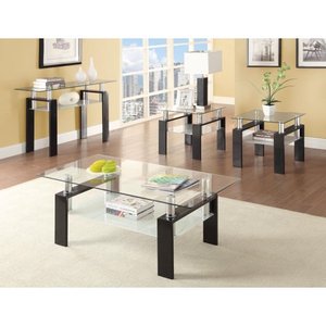 lot 11630 image: Occasional Contemporary Black End Table- Retail$167.99
