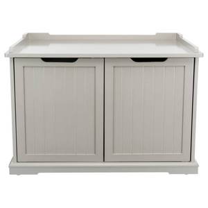 lot 11632 image: Trixie Pet Products XL Wooden Litter Box Enclosure Gray