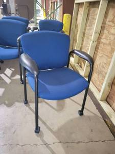 lot 35085 image: (2) Blue Rolling Chairs