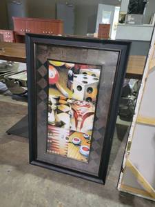 lot 35093 image: Games w Dice Print - including a Black Frame