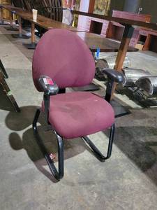 lot 35095 image: (2) Maroon Chairs