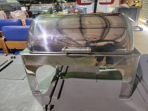 lot 35179 image: Grey Storage Container - includes Volrath Chaffing Dish