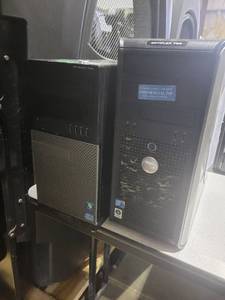 lot 35325 image: Lot of 2 Dell Computer Towers- No Chords