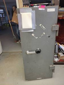 lot 35374 image: Heavy Duty Grey Filing Safe - No Combo- Contents Not Included
