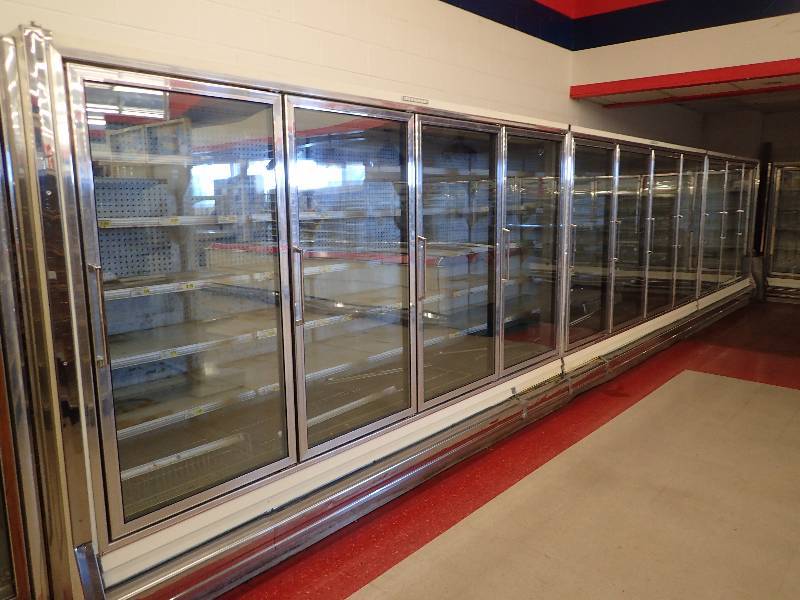 lot 4286 image: Hussman 10 Door Supermarket Frozen Foods Glass Door Reach In Merchandiser