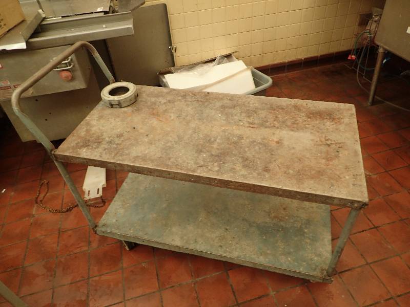 lot 4314 image: 2 Tier Medal Equipment Cart on Casters
