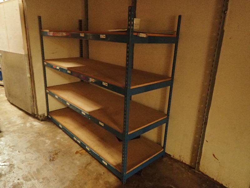 lot 4332 image: (4) Tier Heavy Duty Metal Adjustable Storage Shelves