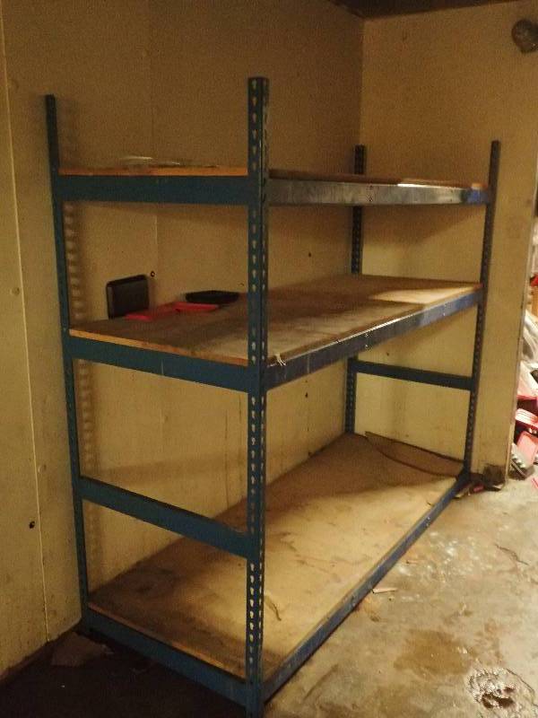lot 4333 image: (3) Tier Heavy Duty Metal Adjustable Storage Shelves