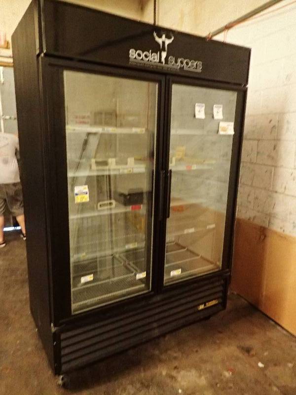 lot 4349 image: True 2 Door Reach in Glass Display Cooler