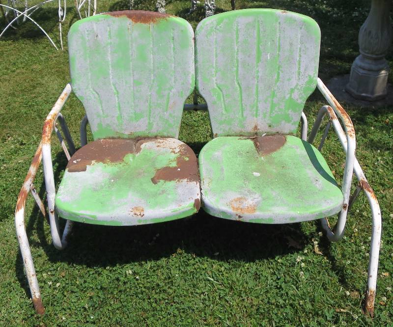lot 140 image: Antique Metal Glider