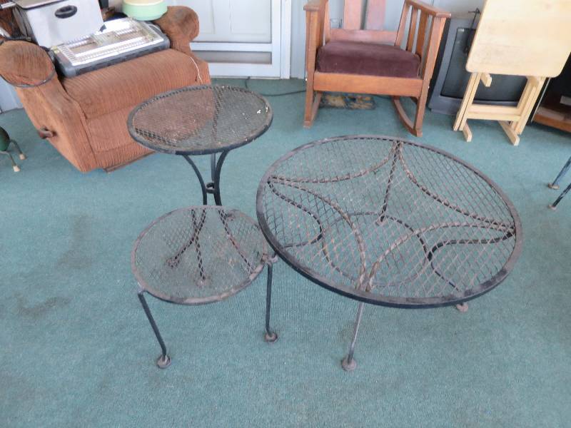 lot 197 image: Wrought Iron Table Lot