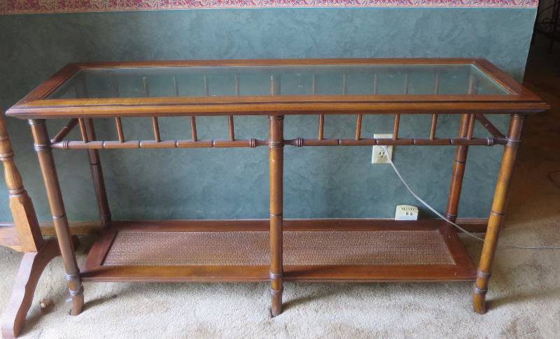 lot 65 image: Bamboo Sofa Table