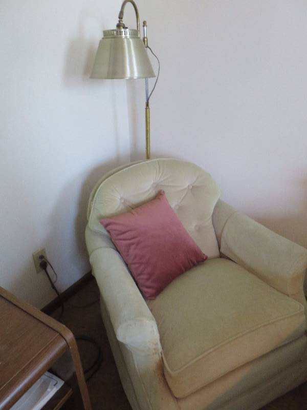 lot 99 image: Chair and Lamp