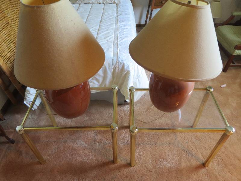 lot 278 image: Pair of Tables with Lamps