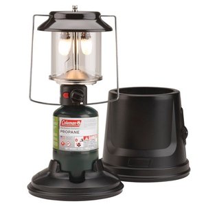 lot 143280 image: Coleman Quickpack 810 Lumens 2-Mantle Propane Lantern with Green Carry Case