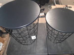 lot 143291 image: Black Lavish Home Storage BinTables.