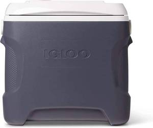 lot 143295 image: Igloo 28 Quart Iceless Thermoelectric 12 Volt Portable Ice Chest Beverage Cooler, Silver Retail $98