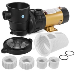 lot 143298 image: XtremepowerUS 1.5HP High Flow Swimming Pool Pump Energy Efficient (2) Speed Above-Ground Pump. Retail $399