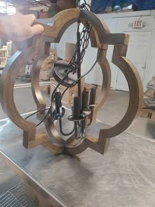 lot 342549 image: Wood and Metal Chandelier