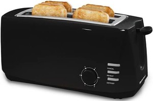 lot 442528 image: Elite Gourmet 4 Slice Long Slot Cool Touch Toaster, Black, Retail $41.65