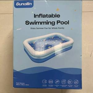 lot 442535 image: SWIMMING POOL INFLATABLE 10 x 6 x 2 SUNALLIN SP002, Retail $75.55