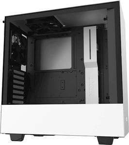 lot 542572 image: NZXT - H510 Compact ATX Mid-Tower Case with Tempered Glass - Matte White