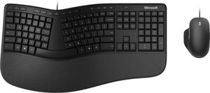 lot 642686 image: Microsoft - Ergonomic Wired Keyboard and Mouse Bundle - Black