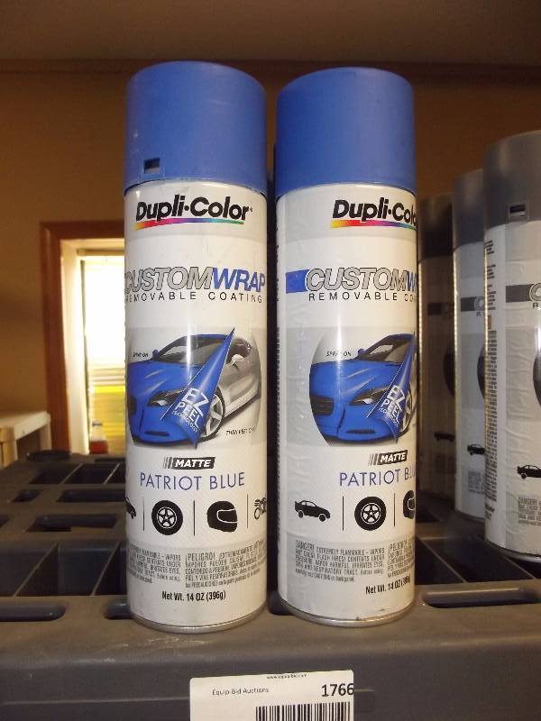 lot 1766 image: NEWLot of Patriot Blue Matte Spray Paint