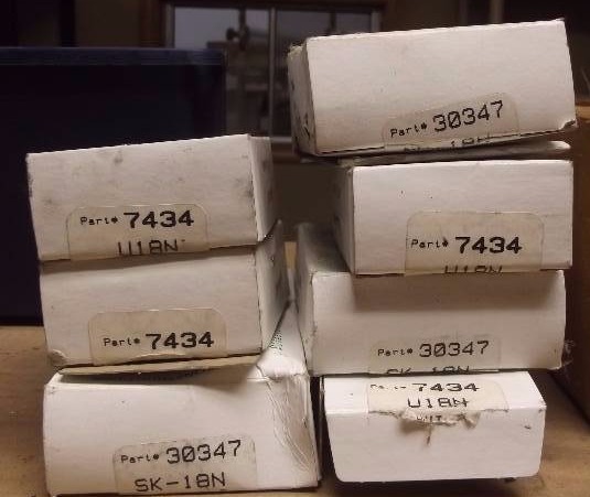 lot 1803 image: 7 Qty Jacobs Chuck Nut & Jaw Kits