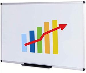 lot 11837 image: VIZ-PRO Magnetic WhiteboardDry Erase Board, 48 X 36 Inches, Silver Aluminium Frame
