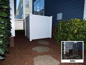 lot 11843 image: Zippity Outdoor Products ZP19014 Premium Vinyl Privacy Screen, 48W x 48H (Unassembled), White