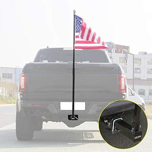 lot 11879 image: NIXFACE Flag Pole Holder for Trucks Mounts to 2 Hitch Receivers