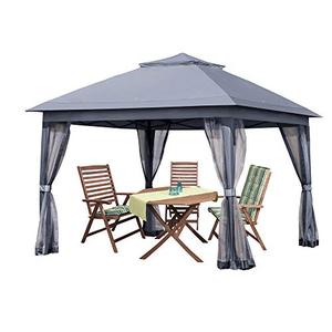 lot 11885 image: Pamapic 11x11 Outdoor Pop up Gazebo for Patios Canopy for Shade and Rain with Mosquito Netting, Waterproof Soft Top Metal Frame Gazebo for Lawn, Garden, Backyard and Deck (Grey)