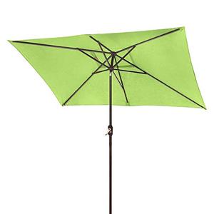 lot 11894 image: EliteShade Sunbrella 10x6.5 Ft Rectangular Market Umbrella Patio Outdoor Table Umbrella with Ventilation and 5 Years Non-Fading Top,Macaw Green