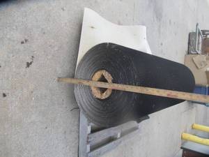 lot 3137 image: HUGE ROLL OF RUBBER MATTING  18 X 4 X  Approx. 100 FT Length USE FOR TRAILER covering of floors in Utility and Smaller trailers  AND TOOL BOXES
