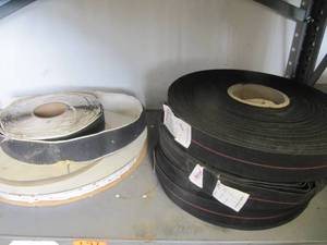 lot 3170 image: EVERYTHING ON SHELF - 3 ROLLS BLACK STRAP WEBBING & VELCRO