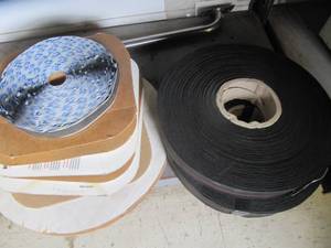 lot 3171 image: EVERYTHING ON SHELF - 2 ROLLS BLACK STRAP WEBBING & VELCRO