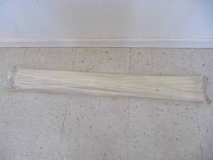 lot 3187 image: 36 HEAVY DUTY WEATHER RESISTANT WHITE CABLEZIP TIES  50 CT.