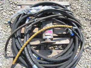 lot 1629 image: Pallet of New Hydraulic Hoses and Rebuilt Hydraulic Pump