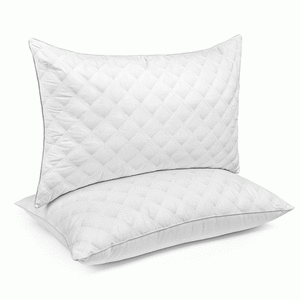 lot 44010 image: King Size 20 x 36 Hypoallergenic Pillow for Side and Back Sleeper Soft Hotel Collection Pillows Set of 2 Down Alternative Cooling Pillow for Bed