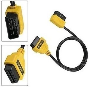 lot 44014 image: OBD II OBD2 16 Pin Extension Cable with Angled Connectors 1m  3.3 Feet for Car Engine Diagnostic Tool
