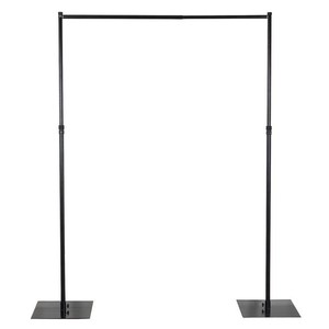lot 44020 image: Photo backdrop stand10FT x 10 FT Metal Material Comes With 2 Stand Bases 18 wide x 18 long x 316 thick 2 Adjustable Height Supp