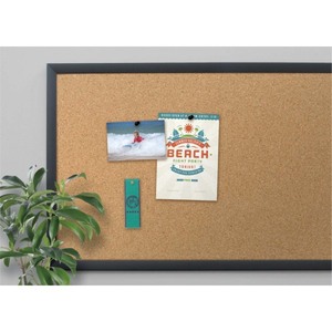 lot 44055 image: U Brands Cork Bulletin Board, 36 x 24 Inches, Black MDF Frame