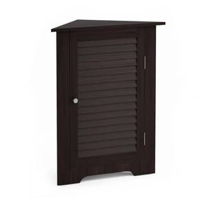lot 44072 image: Furinno Indo Corner Louver Door Cabinet, Espresso