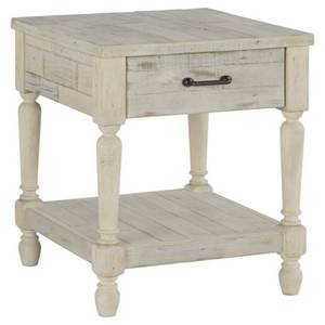 lot 44105 image: Shawnalore Rectangular End Table White - Signature Design by Ashley